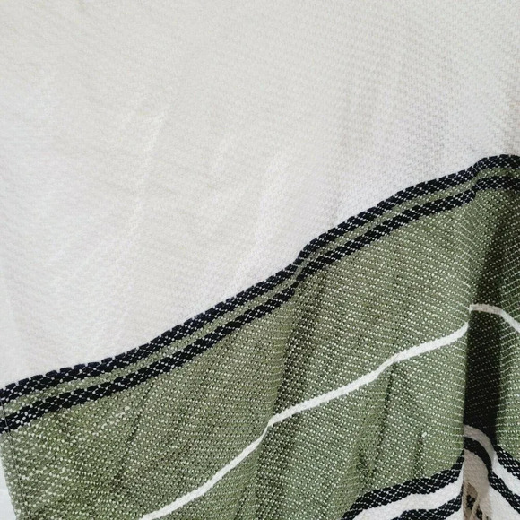 Treasure & Bond V-Neck Poncho Sweater Ivory/Green - Picture 3 of 4